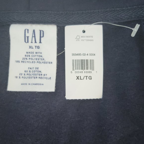 GAP Logo & Maple Leaf Hoodie w/ Zipper- Blue, White, Red NWTs (Unisex, Youth) - Picture 4 of 7